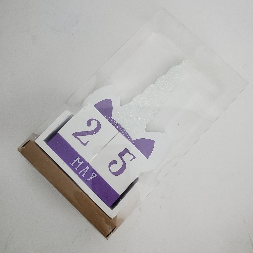 Unicorn Purple Perpetual Calendar Decor